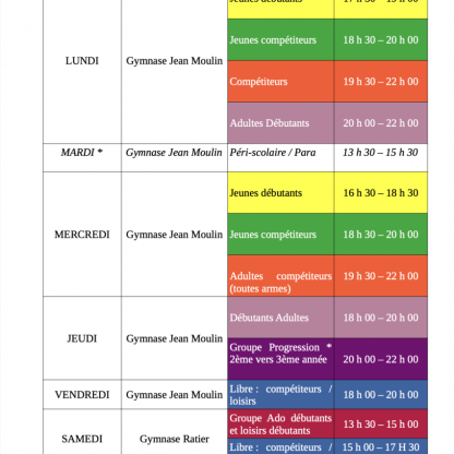 Horaire